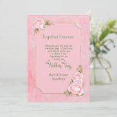 誓結婚いを更新する,ピンクのバラエレガント, 招待状 (スタンド正面)