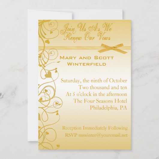 誓結婚い更新招待状 招待状 (正面)