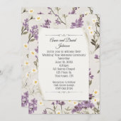 誓結婚の更新のためのライラック 招待状 (正面/裏面)