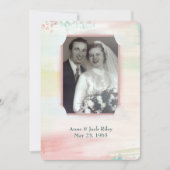 誓願の更新結婚用の水彩枠 招待状 (正面)