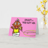 誕生おめでとうございます カード (黄色い花)