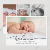 誕生おめでとう 新生児 写真 ウェルカムボード 案内状 (正面/裏面)
