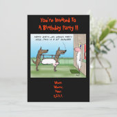 誕生おもしろい日パーティーの招待 招待状 (スタンド正面)