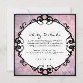 誕生お洒落日パモダンーティーの招待 招待状 (裏面)