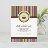 誕生お洒落日パーティーの招待 招待状 (スタンド正面)