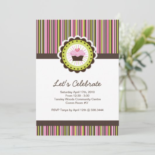 誕生お洒落日パーティーの招待 招待状 (スタンド正面)