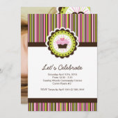 誕生お洒落日パーティーの招待 招待状 (正面/裏面)