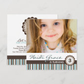 誕生お洒落日パーティーの招待 招待状 (正面/裏面)