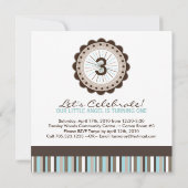 誕生お洒落日パーティーの招待 招待状 (裏面)