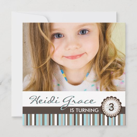 誕生お洒落日パーティーの招待 招待状 (正面)