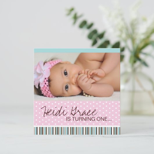 誕生お洒落日パーティーの招待 招待状 (スタンド正面)