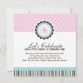 誕生お洒落日パーティーの招待 招待状 (裏面)