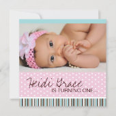 誕生お洒落日パーティーの招待 招待状 (正面)