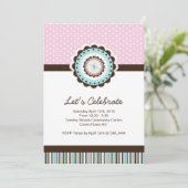 誕生お洒落日パーティーの招待 招待状 (スタンド正面)