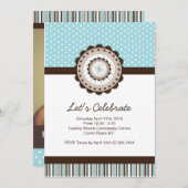 誕生お洒落日パーティーの招待- TBAの優勝者 招待状 (正面/裏面)