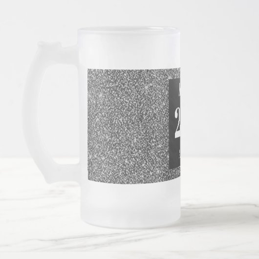 誕生かわいらし日パーソナライズされたガラスマグギフト21 フロストグラスビールジョッキ (左)