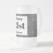 誕生かわいらし日パーソナライズされたガラスマグギフト21 フロストグラスビールジョッキ (正面右)