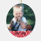 誕生か採用の記念品 セラミックオーナメント (左)