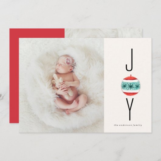 誕生のお知らせクリスマスカード シーズンカード (正面/裏面)