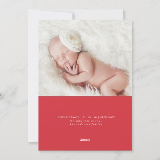 誕生のお知らせクリスマスカード シーズンカード (裏面)