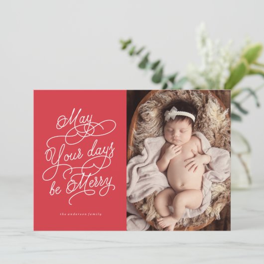 誕生のお知らせクリスマスカード シーズンカード (スタンド正面)