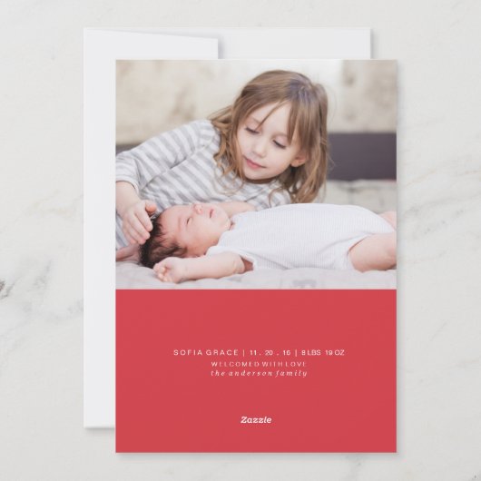 誕生のお知らせクリスマスカード シーズンカード (裏面)