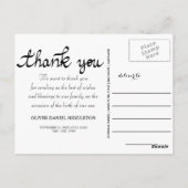 誕生のお知らせモダン3枚の写真 ポストカード (裏面)