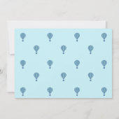 誕生のお知らせ熱気球ブルーカード 案内状 (裏面)