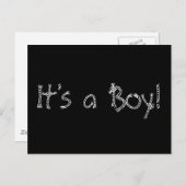 誕生のお知らせ「それは男の子よ！」 案内ポストカード (正面/裏面)
