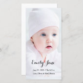 誕生のお知らせ – フォトカード 案内状 (正面/裏面)