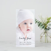 誕生のお知らせ – フォトカード 案内状 (スタンド正面)