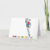 誕生のお知らせ「リトルベビーバイクもしくは自転車に乗る人」カード 案内状 (裏面)