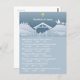 誕生のイエスおもしろいクリスマストトリビア ポストカード