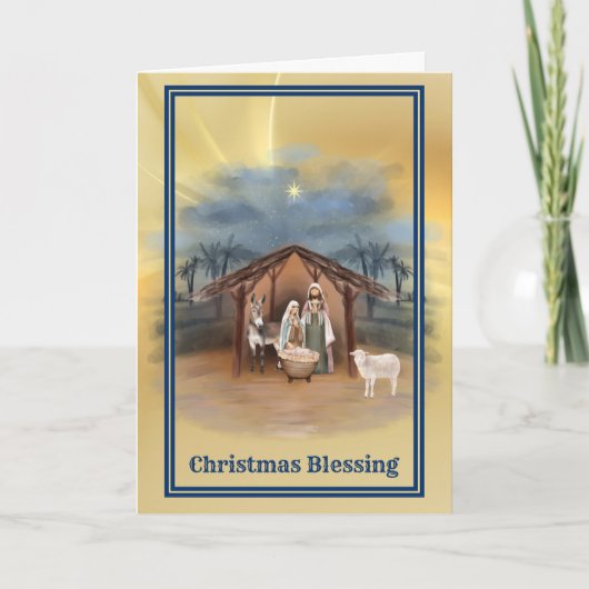 誕生のイエス出生クリスマスカード カード (正面)