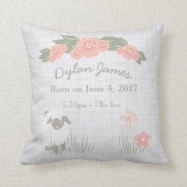 誕生のベビーの枕子ヒツジの男の子の女の子の子供部屋 クッション