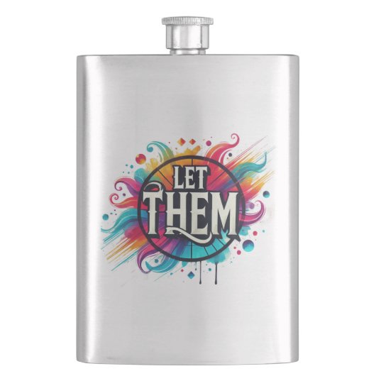 誕生の生意気な頭が切れる口のおもしろいショット フラスク (正面)