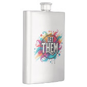 誕生の生意気な頭が切れる口のおもしろいショット フラスク (右)