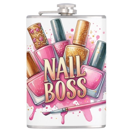 誕生の生意気な頭が切れる口のおもしろいショット フラスク (正面)