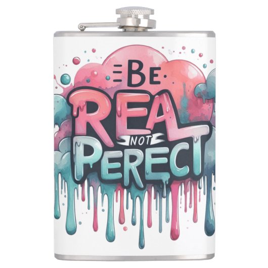 誕生の生意気な頭が切れる口のおもしろいショット フラスク (正面)