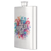 誕生の生意気な頭が切れる口のおもしろいショット フラスク (左)