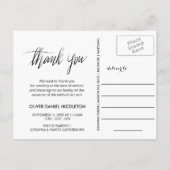 誕生の発表の愛および感謝の原稿の写真 案内ポストカード (裏面)