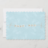 誕生の発表の男の赤ちゃん 案内状 (裏面)