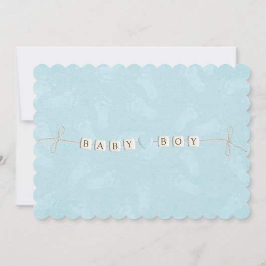 誕生の発表の男の赤ちゃん 案内状 (裏面)