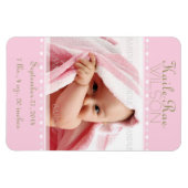 誕生の発表フォトマグネット マグネット (横)