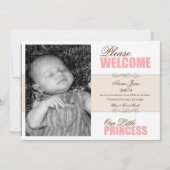 誕生の発表-プリンセス2 案内状 (正面)