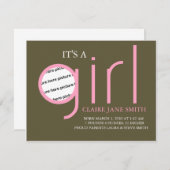 誕生の発表 案内状 (正面/裏面)