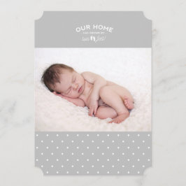 誕生の発表: 私達の家は2つの足育ちました 案内状