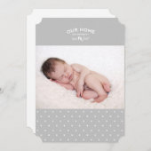 誕生の発表: 私達の家は2つの足育ちました 案内状 (正面/裏面)