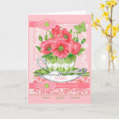 誕生の花と宝石の威厳があるワードゲームカード カード (黄色い花)