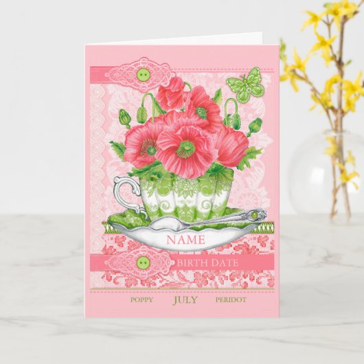 誕生の花と宝石の威厳があるワードゲームカード カード (黄色い花)